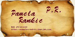 Pamela Rankić vizit kartica